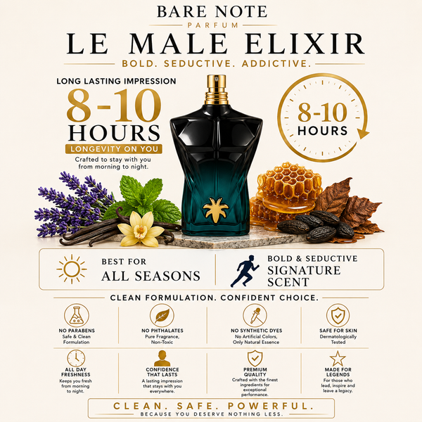 Bare Note Parfum – JPG Le ElixirInspired by Jean Paul Gaultier Le Male Elixir Extrait de Parfum | 100 ml