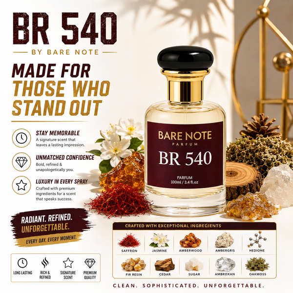 Bare Note Parfum – BR 540Inspired by Maison Francis Kurkdjian Baccarat Rouge 540 Extrait de Parfum Extrait de Parfum| 100 m