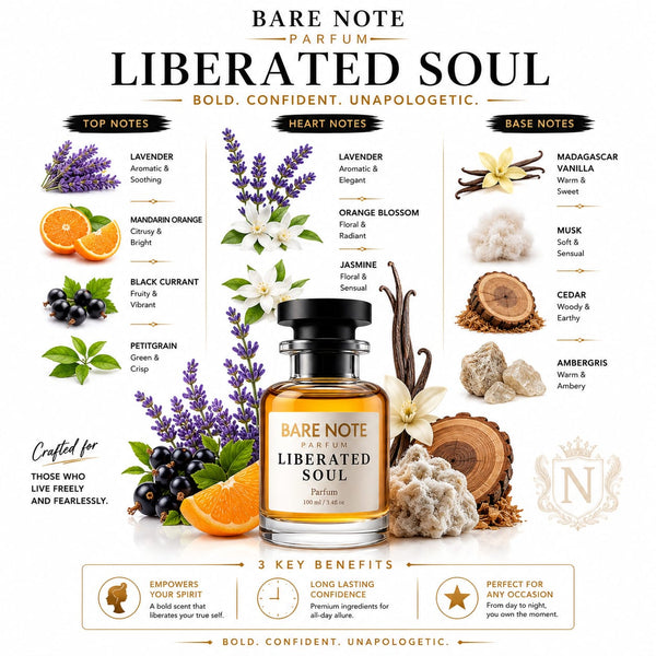 Bare Note Parfum – Liberated Soul  Inspired by Yves Saint Laurent Libre Extrait de Parfum | 100 ml