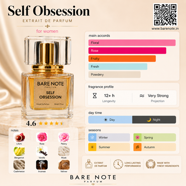 Bare Note Parfum – Self Obsession| Luxe Fragrance |50 ml
