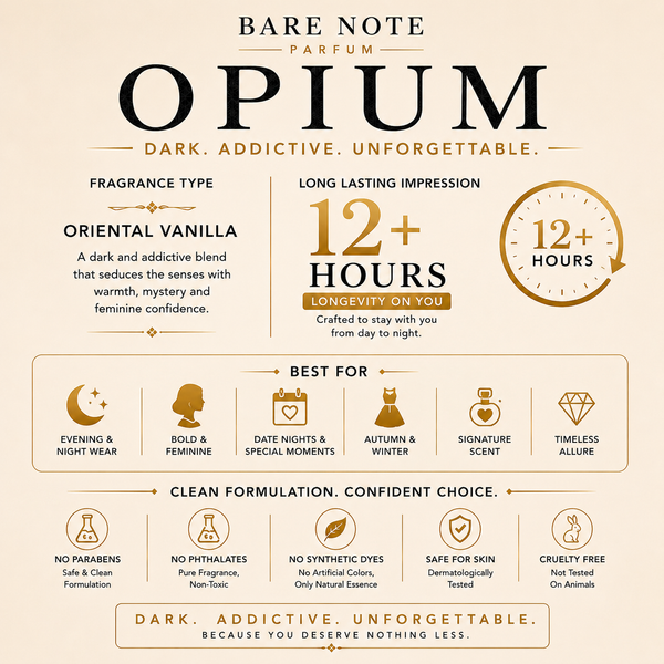 Bare Note Parfum – OpiumInspired by Black Opium Extrait de Parfum | 100 ml